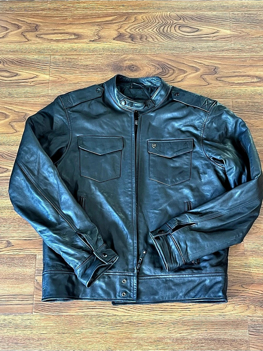 Alpinestars Men's Black Leather Motorcycle Jacket